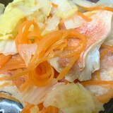 赤魚、白菜、にんじんの簡単煮